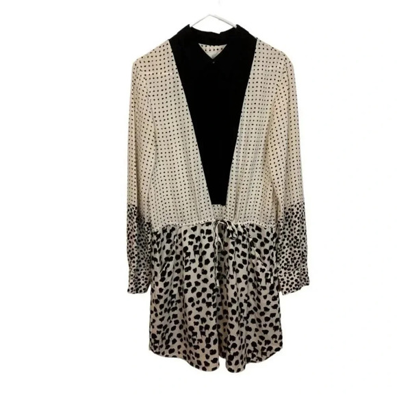 A.L.C. Ellison leopard polka dot dress size M - Picture 4 of 8